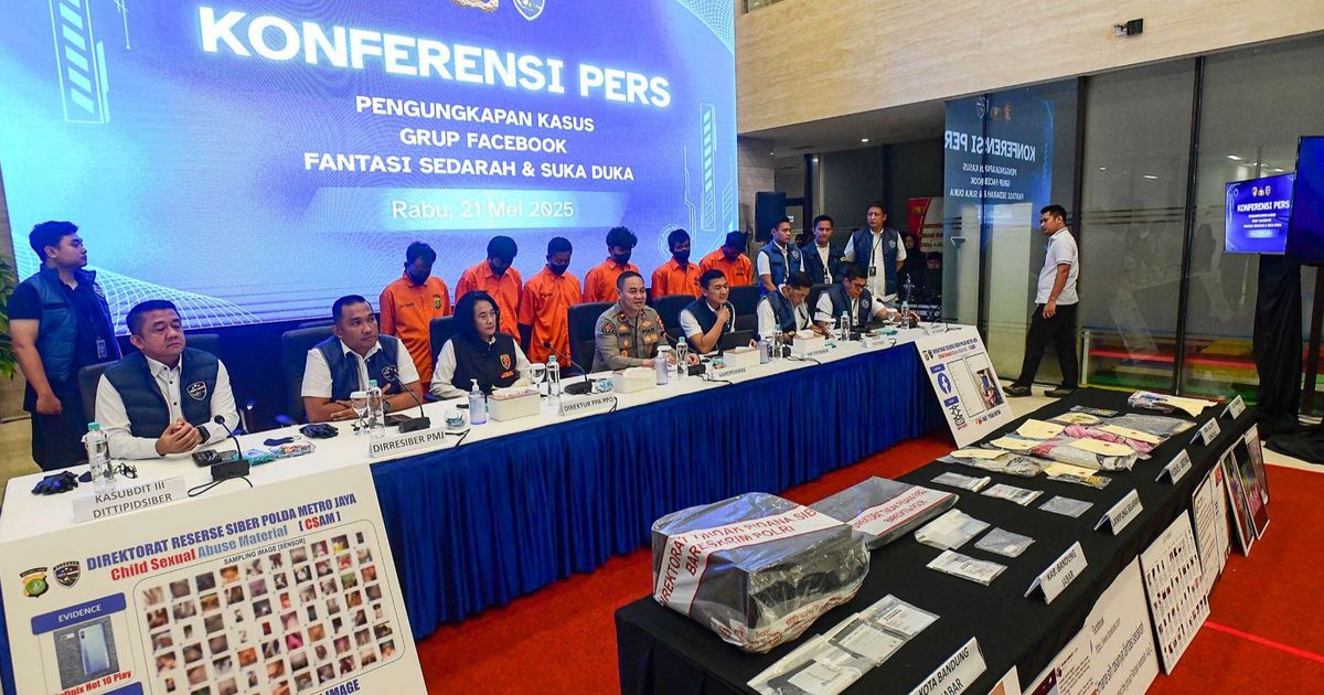Dijerat Pasal Berlapis, Enam Tersangka Grup Facebook Fantasi Sedarah Terancam 15 Tahun Penjara hingga Denda Miliaran