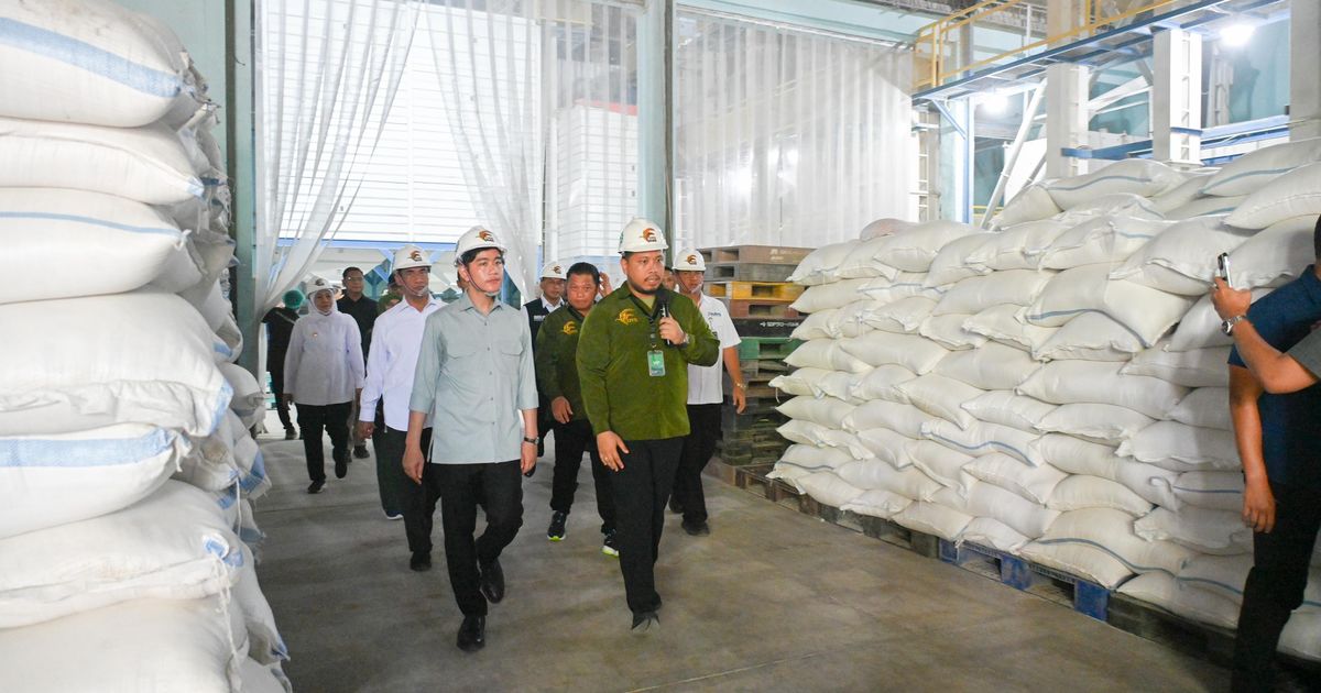 Gibran Kunjungi Pabrik yang Bisa Produksi Beras 300 Ton Per Hari