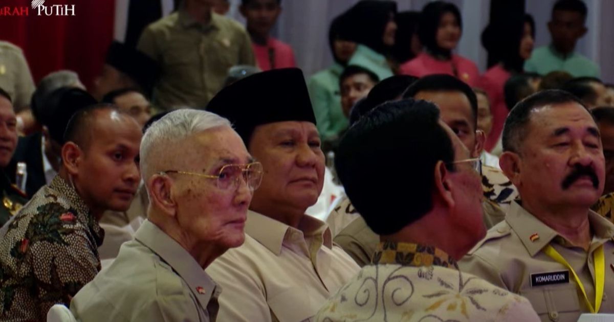 Momen Prabowo dan Try Sutrisno Satu Meja Saat Halalbihalal Purnawirawan TNI/Polri