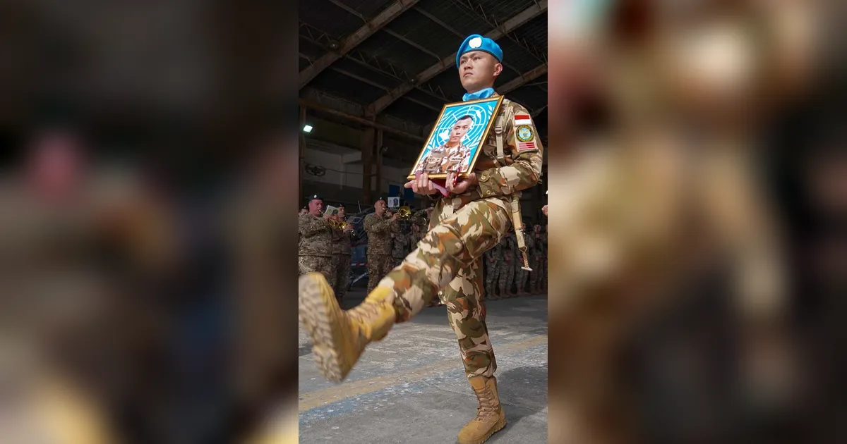 FOTO: Penghormatan Terakhir bag Anggota Unifil i Kopral Rico Pramudia di Beirut