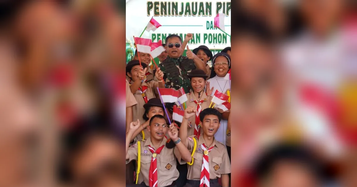 FOTO: Kasad Maruli  Resmikan Pipanisasi Air Bersih