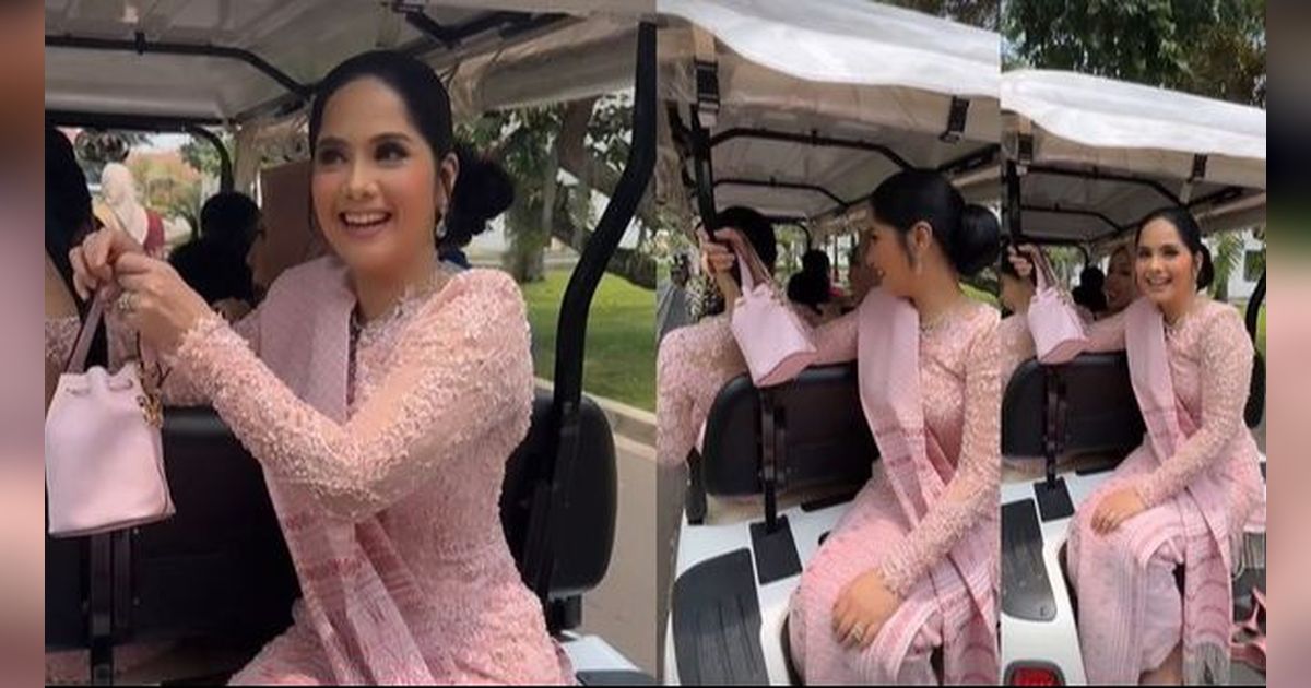 Potret Santai Annisa Pohan Naik Buggy Car di Istana Negara, Duduk Menghadap Belakang Tanpa Jaim