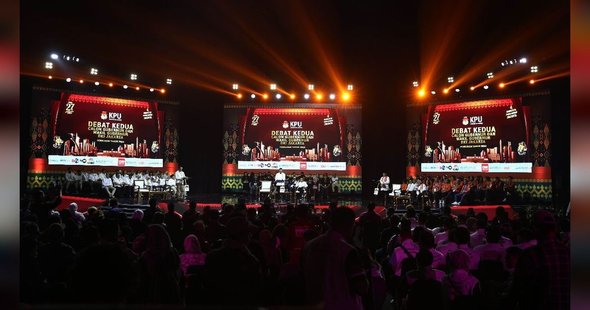 FOTO: Momen Debat Kedua Pilkada Jakarta, Diwarnai Ricuh Pendukung RK-Suswono dan Pramono-Rano