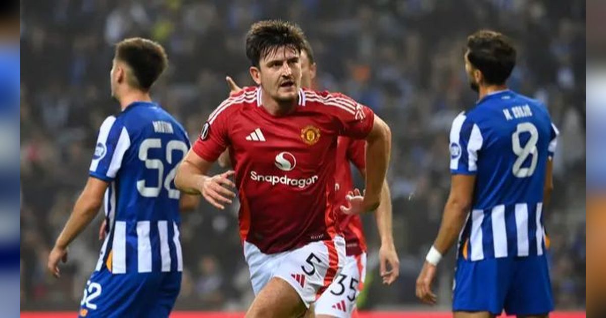 FOTO: Susah Payah MU Tahan Imbang Porto FC di Liga Europa, Diselamatkan Gol Menit Akhir Harry Maguire