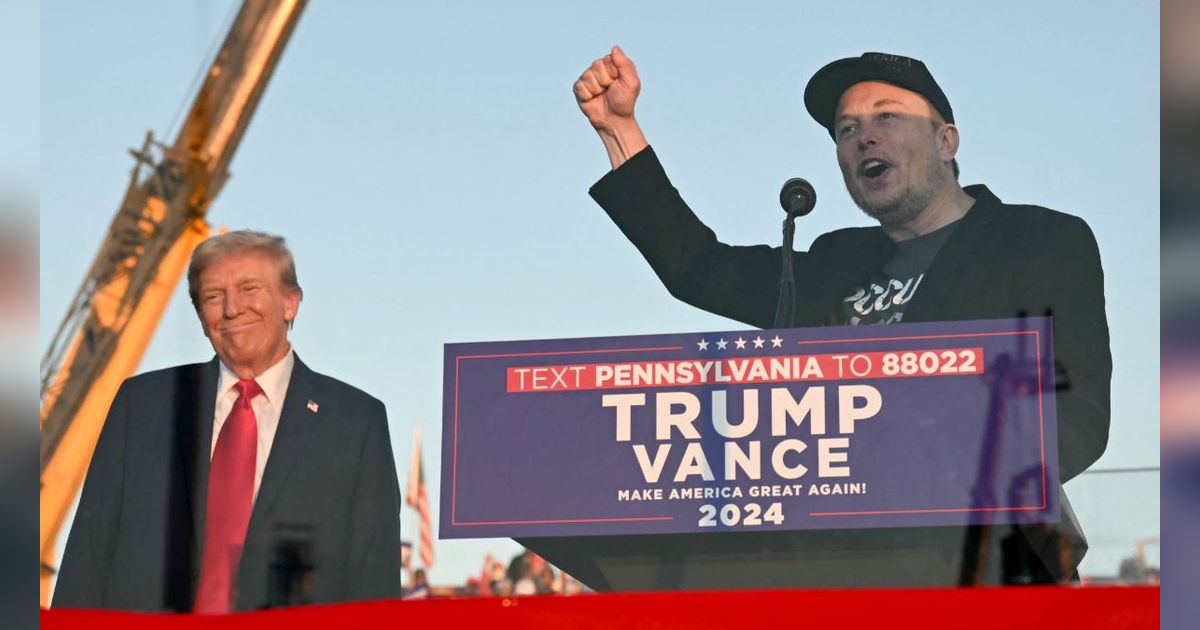 FOTO: Gaya Elon Musk Jadi Juru Kampanye Donald Trump di Pennsylvania