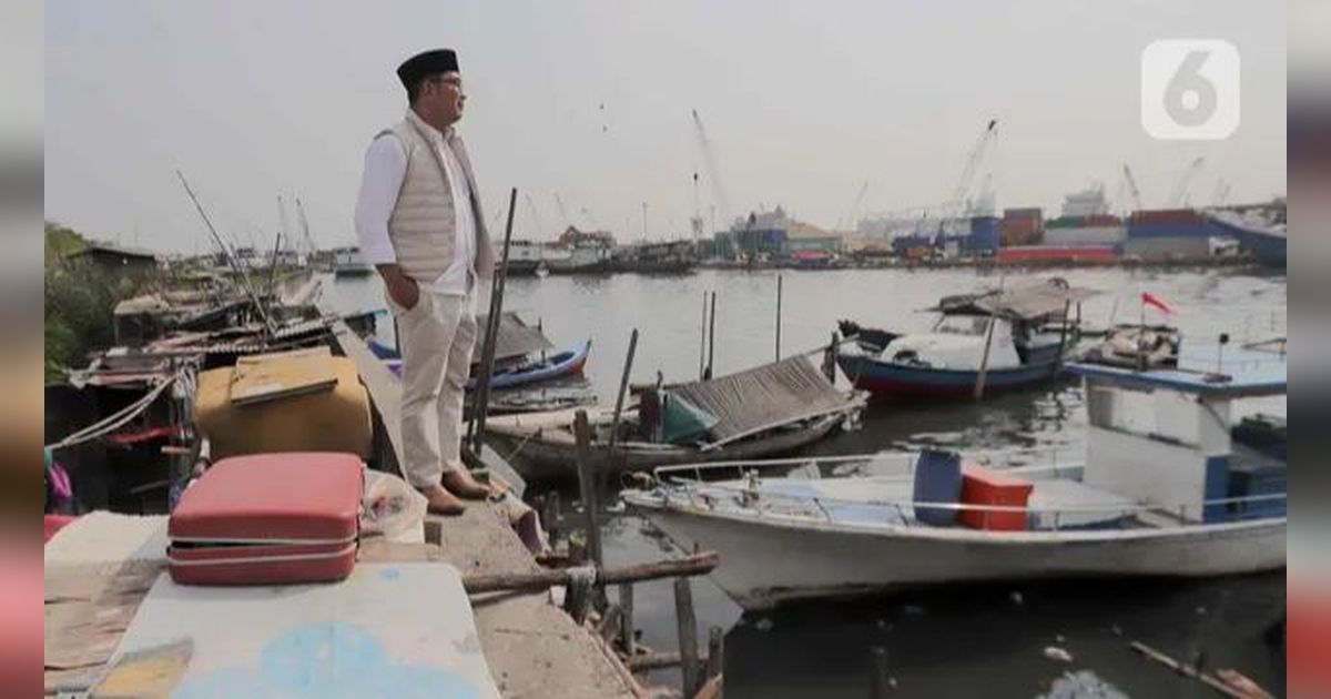 FOTO: Momen Ridwan Kamil Blusukan di Kampung Luar Batang, Temui Warga dan Cek Tanggul Laut Jakarta