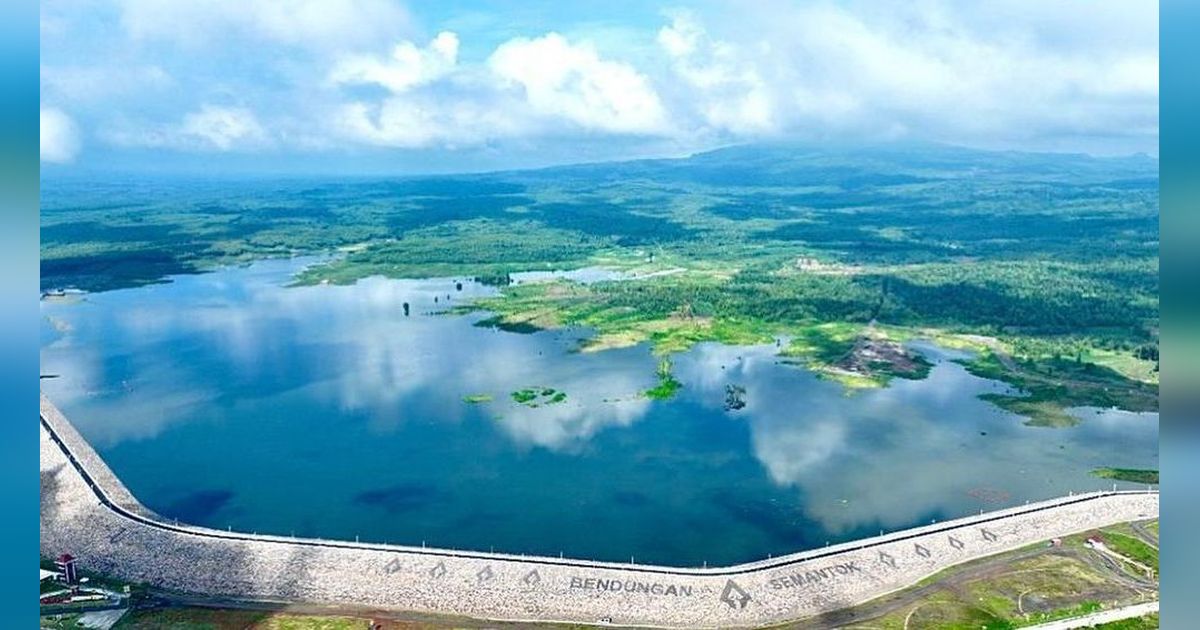 Potret Megah Bendungan Semantok, Bendungan Terpanjang di Asia Tenggara yang Pembangunannya Telan Dana Rp2,5 Triliun