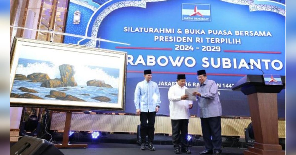 VIDEO: Janji Prabowo Bikin SBY Terharu, Hadiah Lukisan Akan Dipajang di Istana Presiden IKN