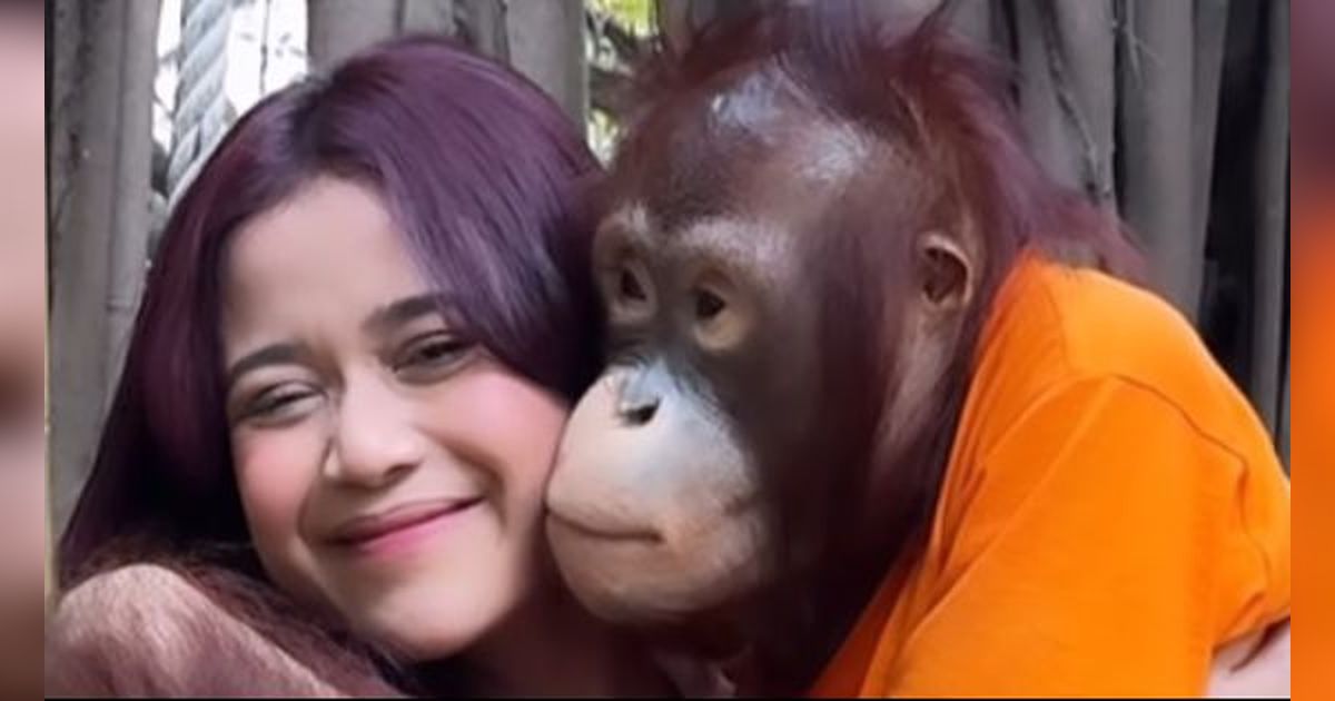 Bikin Syok, Momen Pose Brisia Jodie Pose Bareng Orangutan