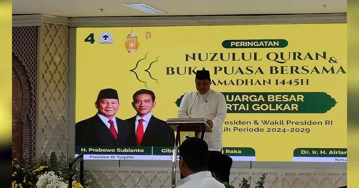 Airlangga Pamer Keberhasilan Golkar di Depan Prabowo-Gibran