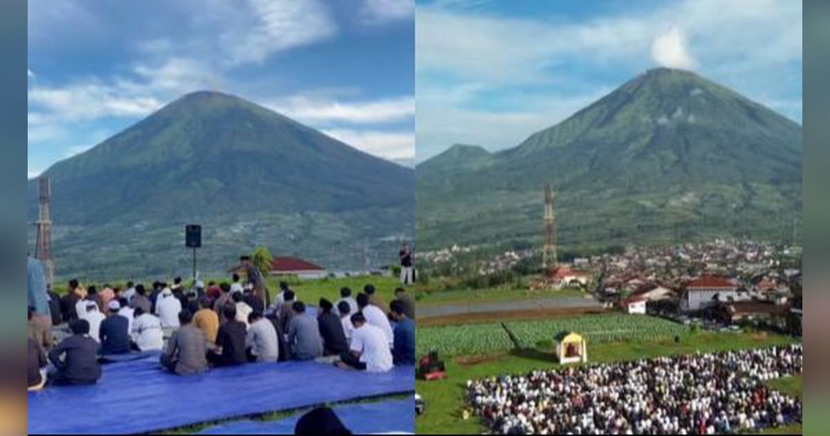 Masya Allah Bikin Hati Adem, Pemandangan Alam Hijau di Lokasi Sholat Id di Wonosobo Ini Bak Lukisan