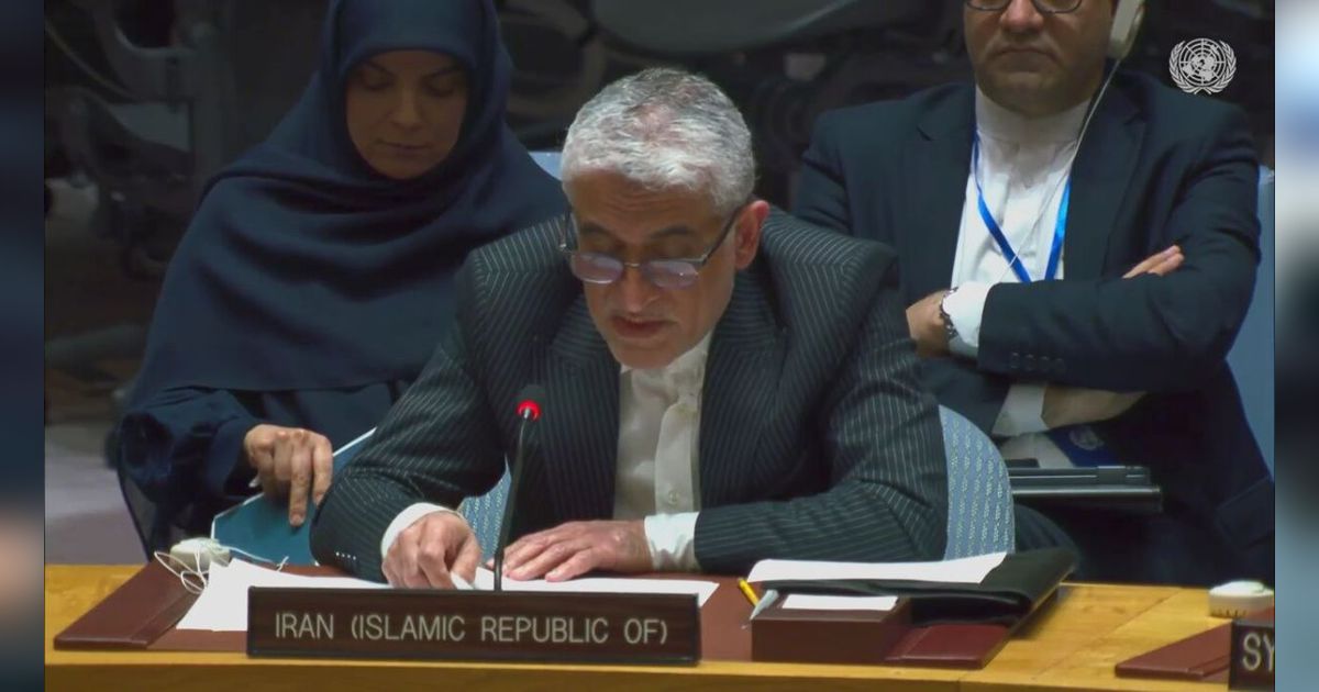 Pidato Resmi Utusan Iran untuk PBB di Pertemuan Darurat DK PBB, Kirim Pesan Keras ke AS