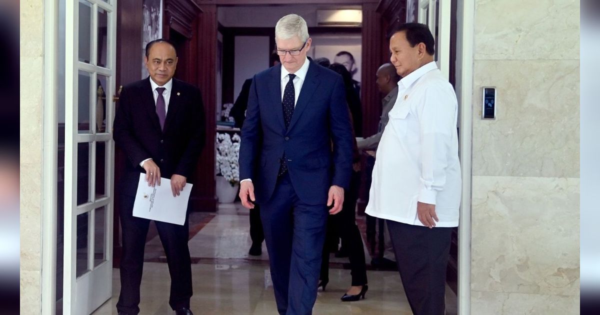 Selepas Bertemu Jokowi, Tim Cook Ternyata Bertemu 1 Jam dengan Capres Terpilih Prabowo Subianto