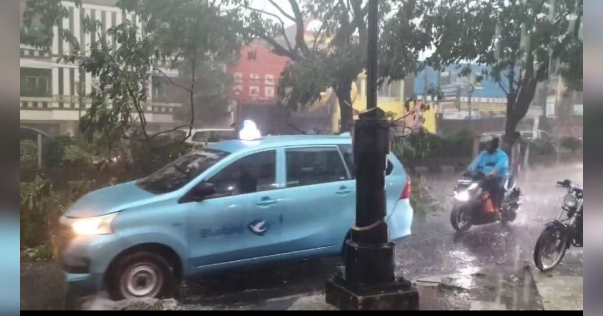 Hujan Disertai Angin dan Petir, Depok Dilanda Banjir hingga Pohon Tumbang