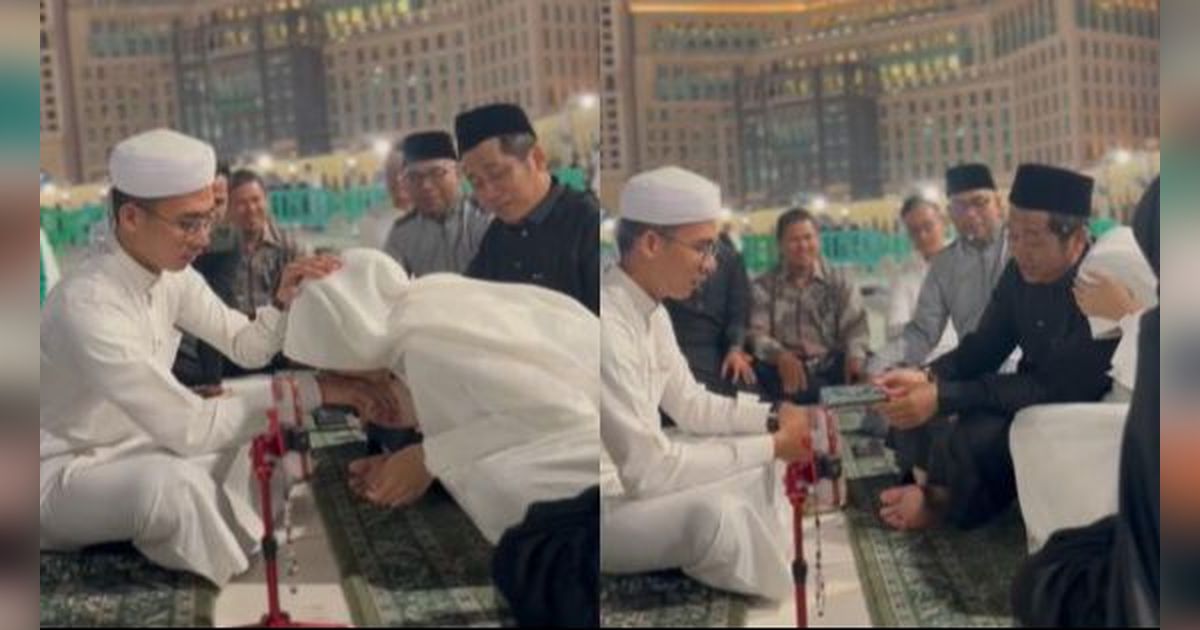 Menikah di Baitullah, Pengantin Wanita Grogo dan Mendadak `Tremor` Saat Suami Pasangkan Cincin dan Cium Kening