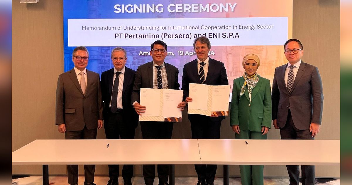 Perkuat Ketahanan Energi Nasional, Pertamina-ENI Teken MOU Pengelolaan Hulu Migas