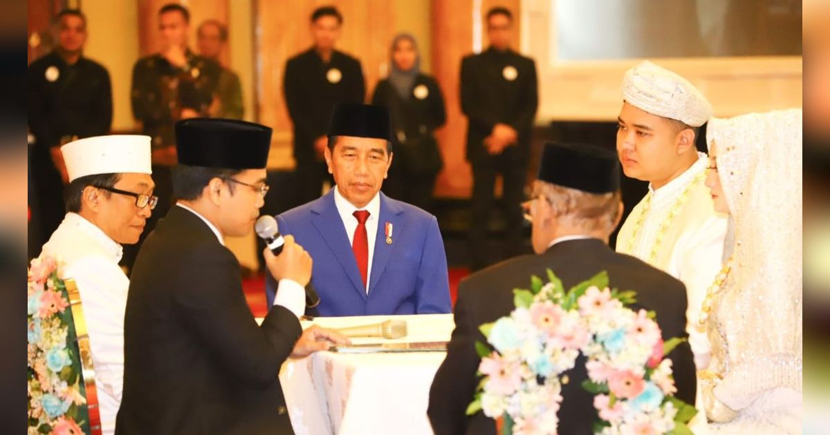 FOTO: Momen Presiden Jokowi Jadi Saksi Nikah Putra Wamenaker Afriansyah Noor