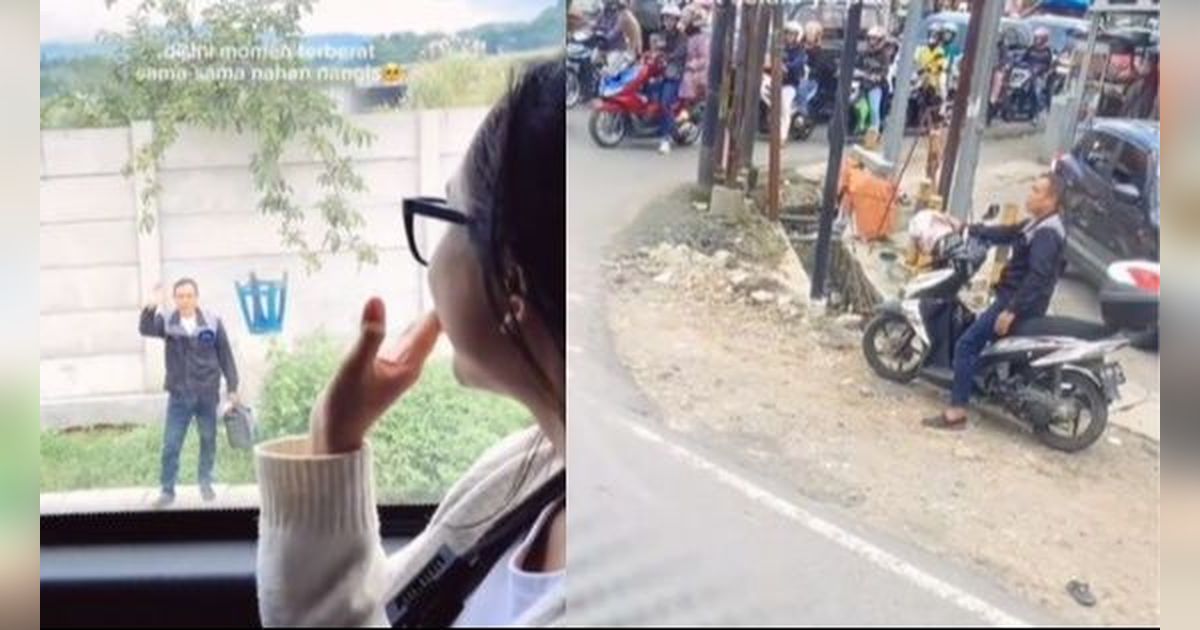 Hati-Hati Mengandung Bawang! Video Viral Momen Haru Ayah Kejar Bus yang Antar Putrinya Kembali ke Perantauan