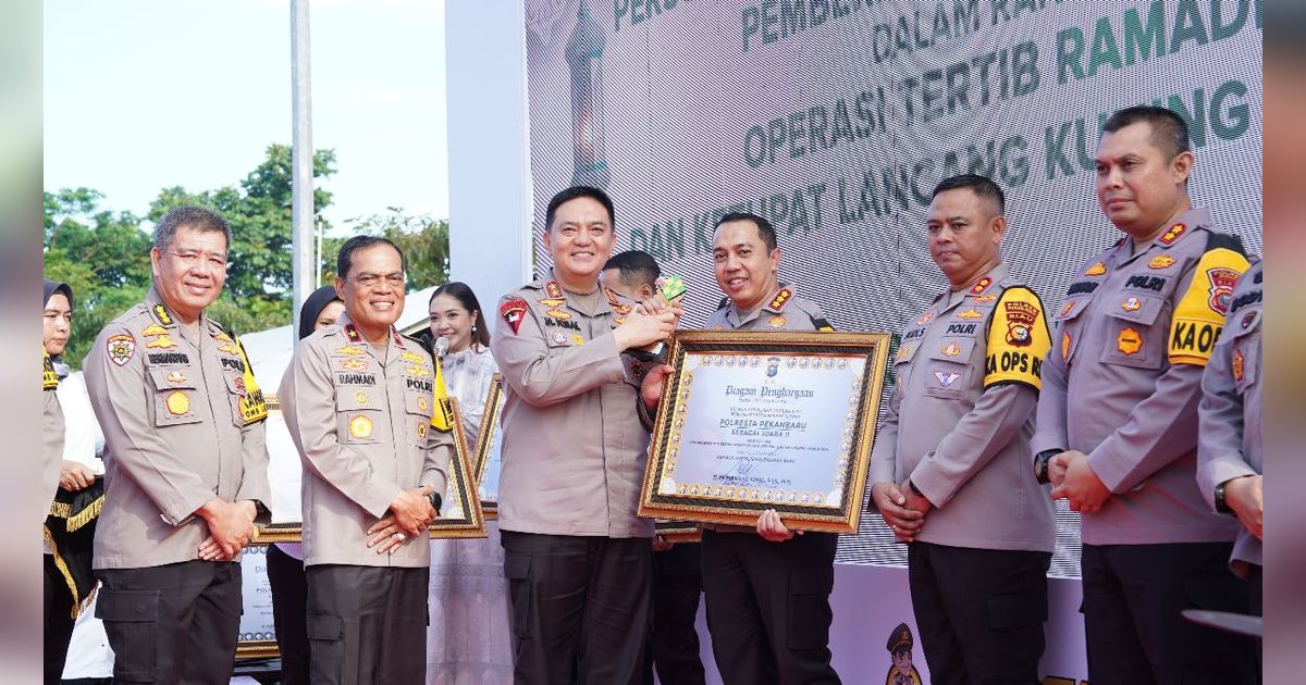 Operasi Keamanan Selama Ramadan dan Idulfitri Sukses, Enam Polres di Riau Diganjar Penghargaan