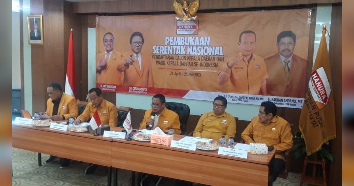 Hanura Buka Pendaftaran Calon Kepala Daerah Pilkada 2024