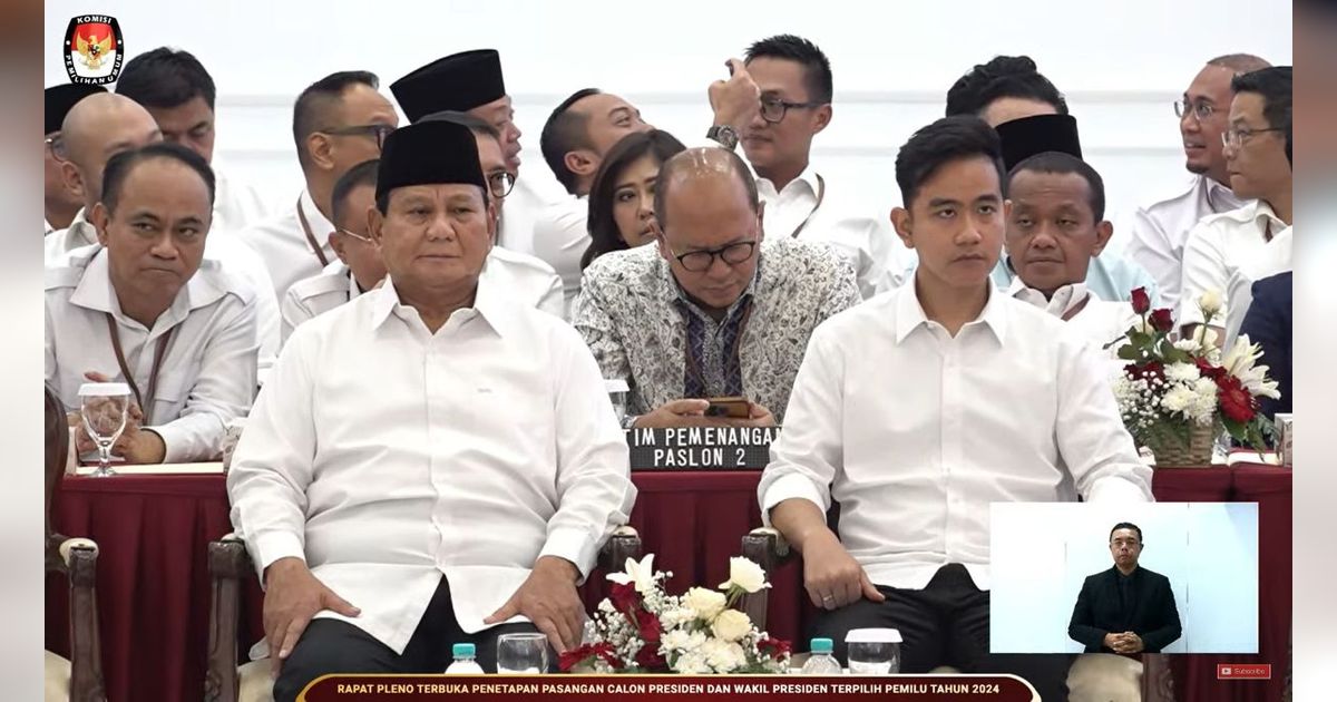 Sah! KPU Tetapkan Prabowo-Gibran Presiden-Wapres Terpilih Periode 2024-2029