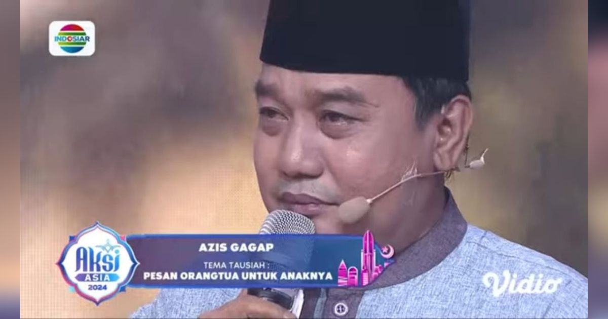 Selama Hidup, Azis Gagap Baru Pertama Kali Menangis di Atas Panggung Saat Ceramah Soal 'Pesan Orangtua Untuk Anaknya'