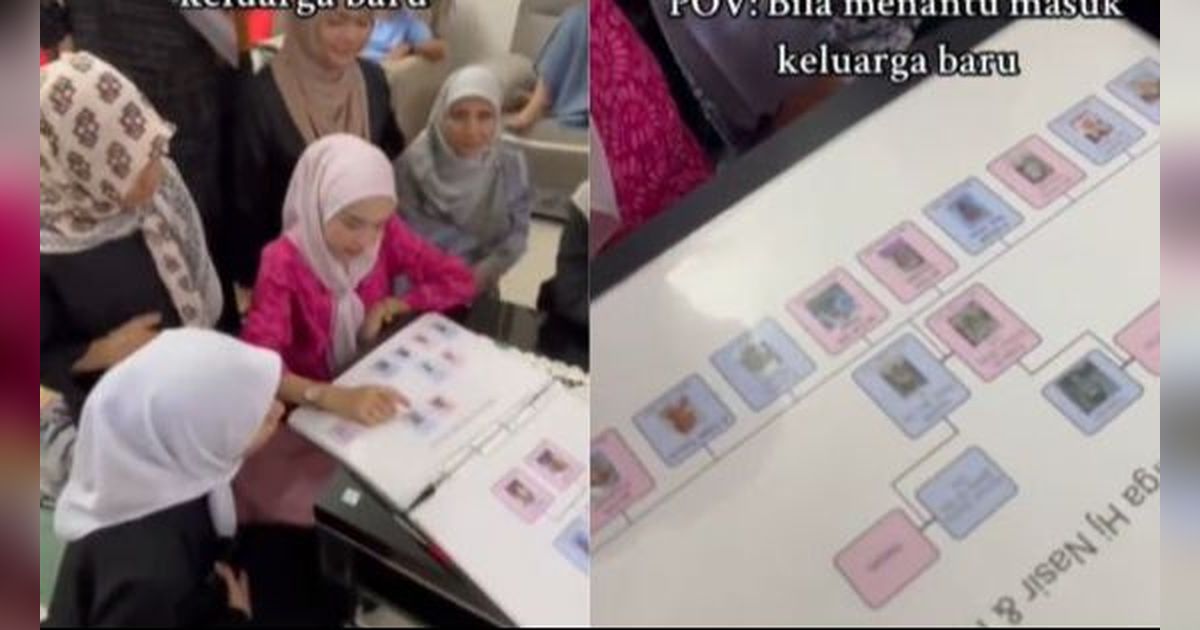 Dibuat Mirip Bagan Struktur Perusahaan, Cara Keluarga Kenalkan Silsilahnya ke Menantu Ini Kreatif Banget!