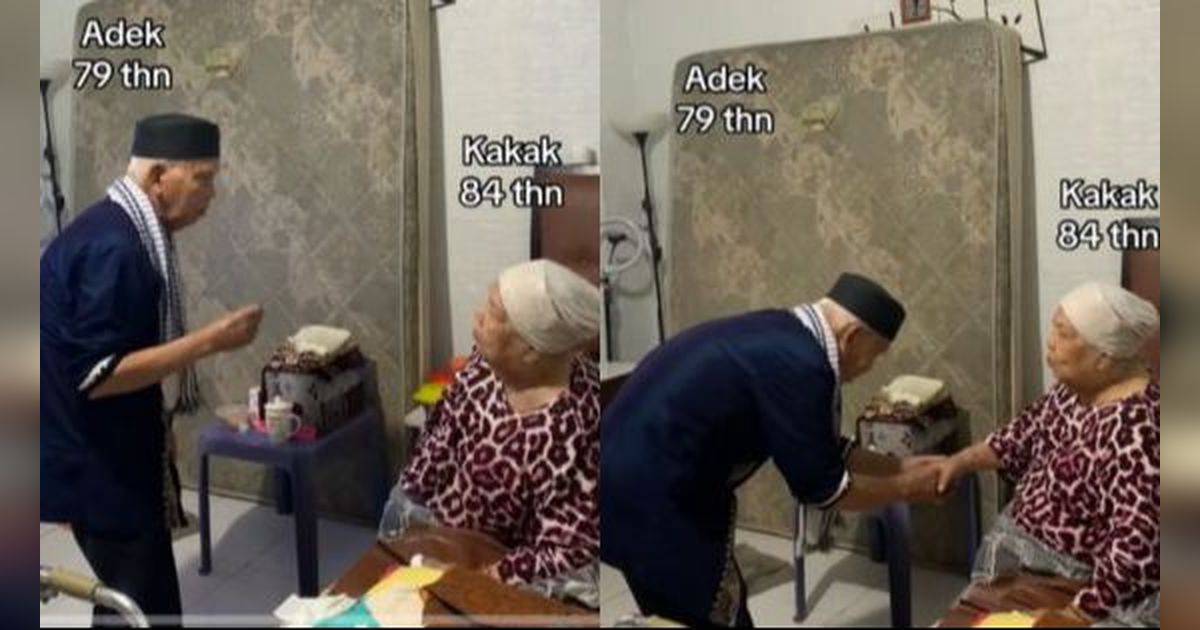 Momen Manis Kakak Kasih Uang Jajan ke Adiknya yang Berusia 79 Tahun, Akrab Meski Sama-Sama Lansia