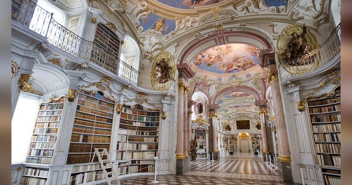 Potret Perpustakaan Biara Terbesar di Dunia, Punya Desain yang Luar Biasa Indah