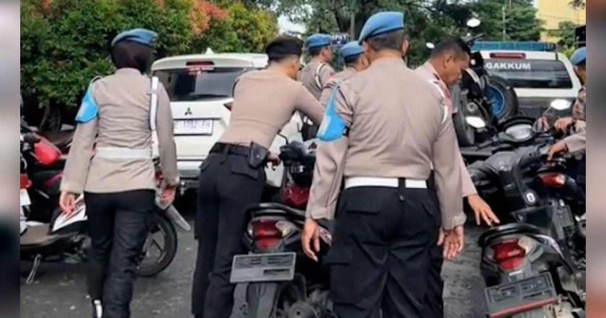 Banyak Anggota Polisi Pakai Motor Tidak Pakai Plat Nomor, Langsung Dirazia Provos