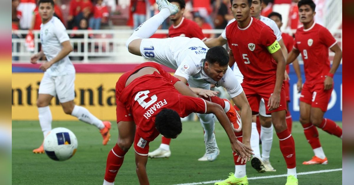 FOTO:  Momen Timnas Indonesia U-23 Gagal ke Final Piala Asia 2024 Usai Dibantai Uzbekistan 0-2