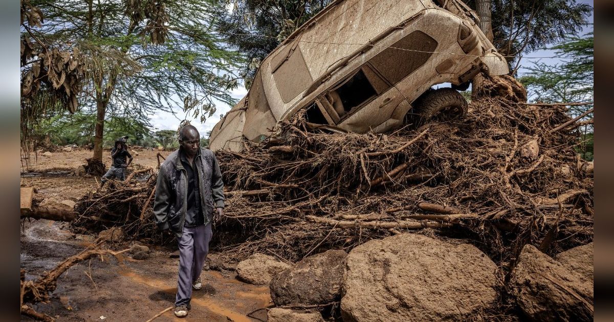 FOTO: Horornya Banjir Bandang Maut Terjang Kenya, 45 Orang Tewas