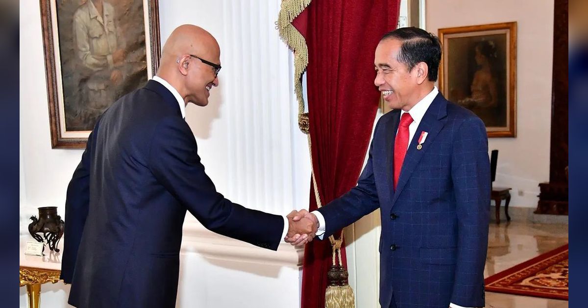 VIDEO: CEO Microsoft Satya Nadella Temui Jokowi di Istana, Bawa Investasi Jumbo Buat RI?