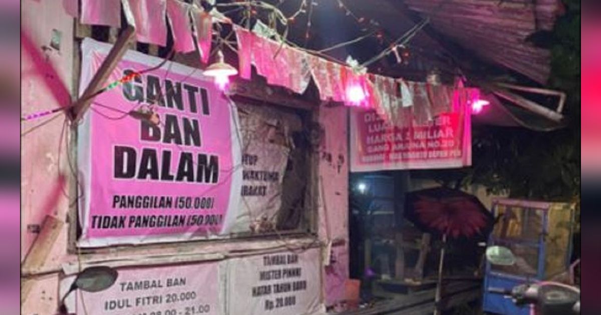 Anti Mainstream, Tempat Tambal Ban Bertema Serba Pink di Jogja Ini Viral