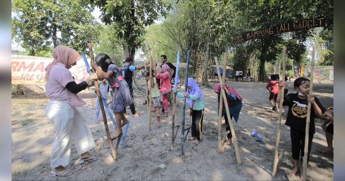 Mengunjungi Kampung Lali Gadget Sidoarjo, Anak-anak Asyik dengan Permainan Tradisional sampai Lupa Pegang HP