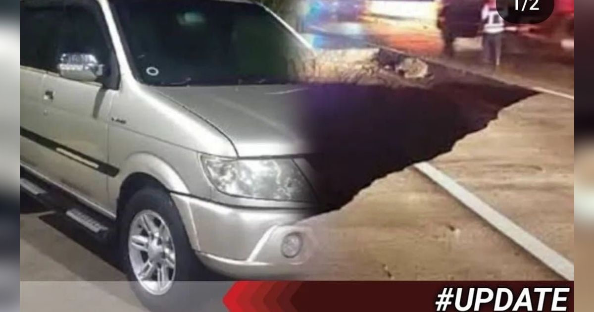 Cek Fakta: Isuzu Panther Masih Utuh Usai Jatuh ke Lubang Tol Bocimi Longsor? Ini Kata Polisi