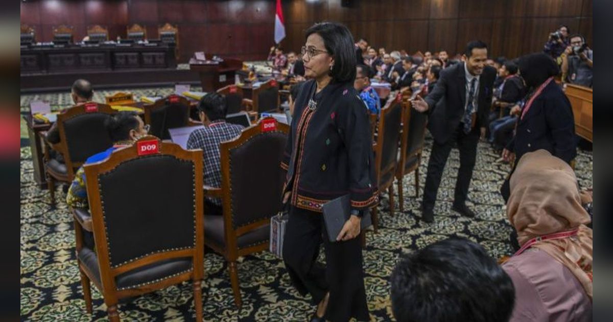 Sri Mulyani di MK: Tak Ada Beda Realisasi Perlinsos Kemensos pada 2019-2024