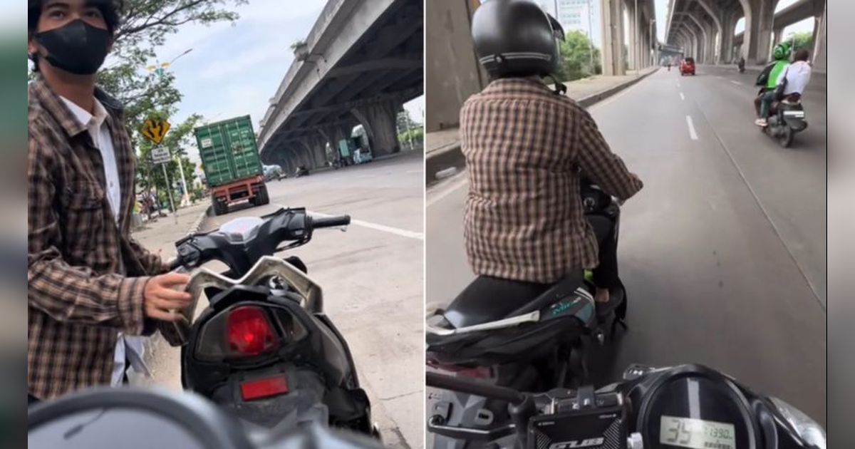 Motor Mogok saat Perjalanan Lamar Kerja, Aksi Pria Bantu Dorong Ini Banjir Pujian Warganet