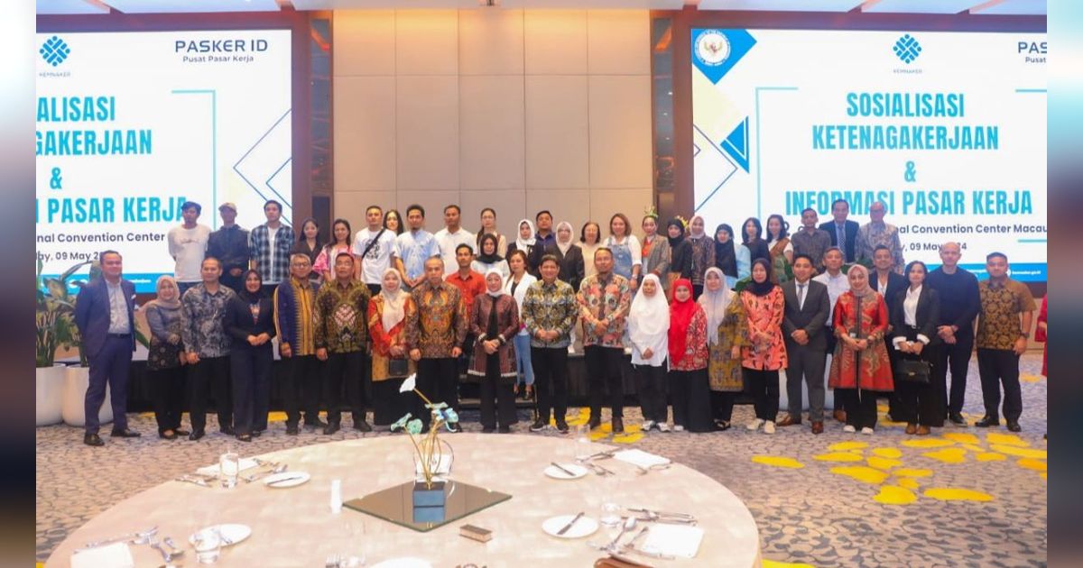 Menaker Sosialisasikan Program Jaminan Sosial Kepada Pekerja Migran di Makau