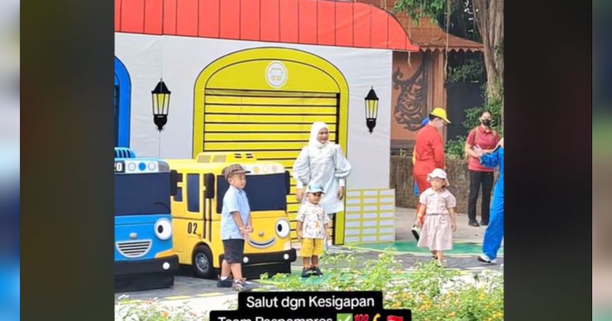 Momen Iriana Jokowi Ngajak Cucu Jalan-Jalan ke Solo Safari, Penampilannya jadi Sorotan