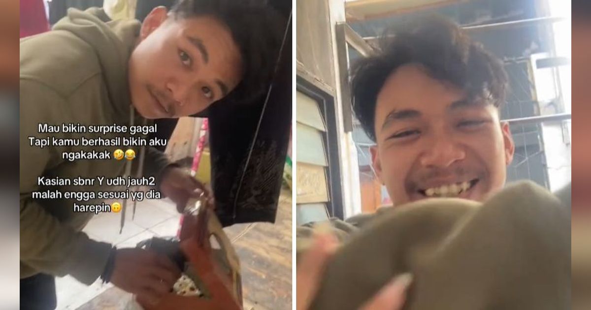 Viral Momen Pria Gagal Berikan Kejutan Ultah ke Pacarnya, Bikin Ngakak Warganet
