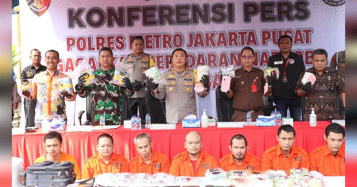 Operasi 5 Bulan, Polisi Sita 49,8 Kg Narkoba dan Tahan 12 Tersangka