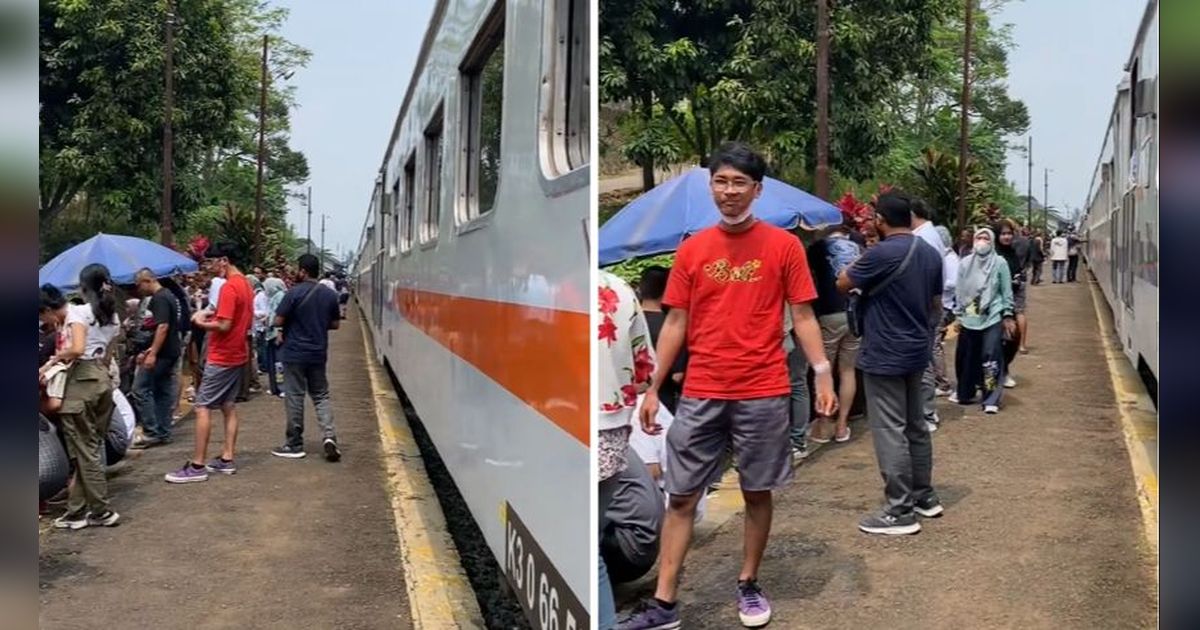 Bak Nostalgia, Begini Momen Penumpang Turun Beli Jajan saat Kereta Berhenti di Stasiun Kecil Pedalaman