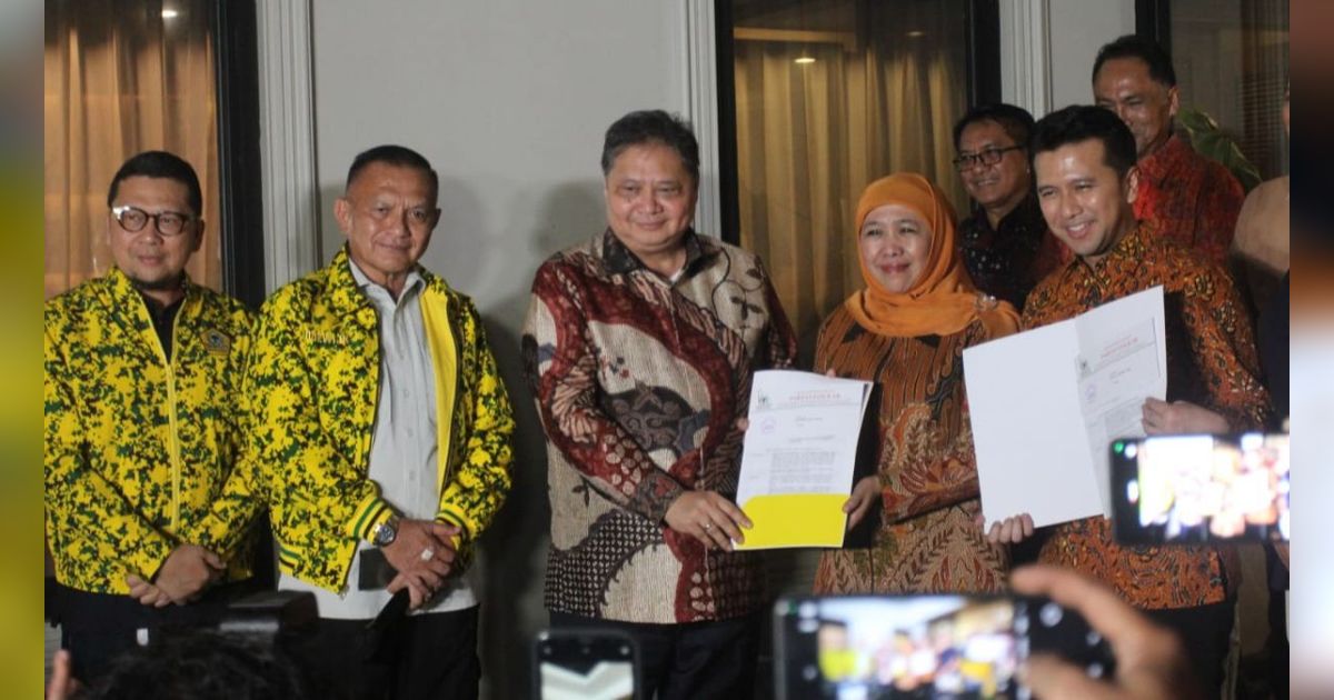 FOTO: Momen Golkar Resmi Usung Khofifah-Emil Dardak Maju Pilgub Jatim 2024