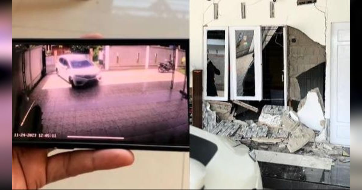 Baru Bisa Nyetir, Emak-emak Mau Parkir Mobil di Carport Malah Bablas Tabrak Tembok Sampai Jebol, Netizen: Siapa yang Berani Marahin?