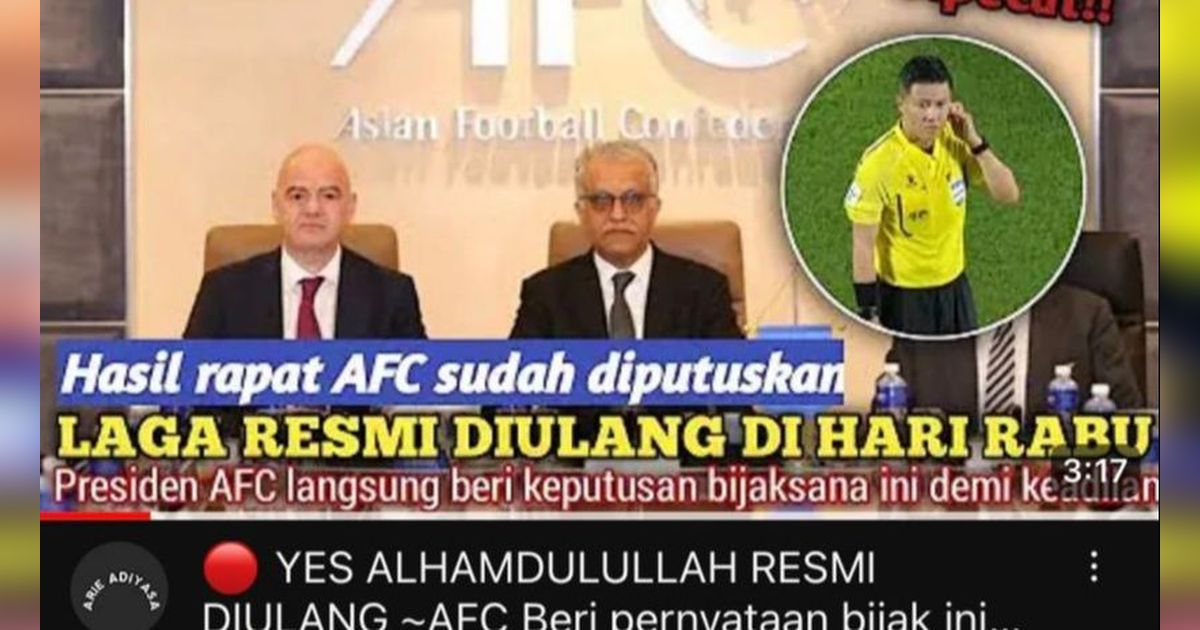 Viral Pertandingan Ulang Timnas Indonesia Lawan Uzbekistan Karena Kecurangan Wasit, Begini Faktanya