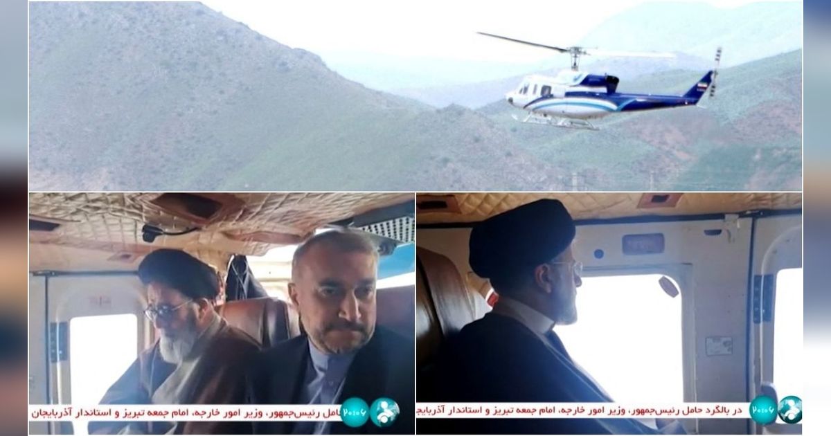 FOTO: Detik-Detik Helikopter yang Ditumpangi Presiden Iran Ebrahim Raisi Lepas Landas Sebelum Akhirnya Jatuh di Pegunungan