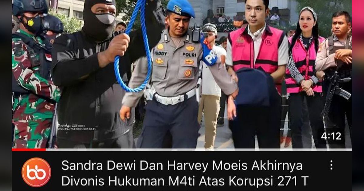 CEK FAKTA: Hoaks Sandra Dewi dan Harvey Moeis Divonis Mati Atas Korupsi Rp271 T