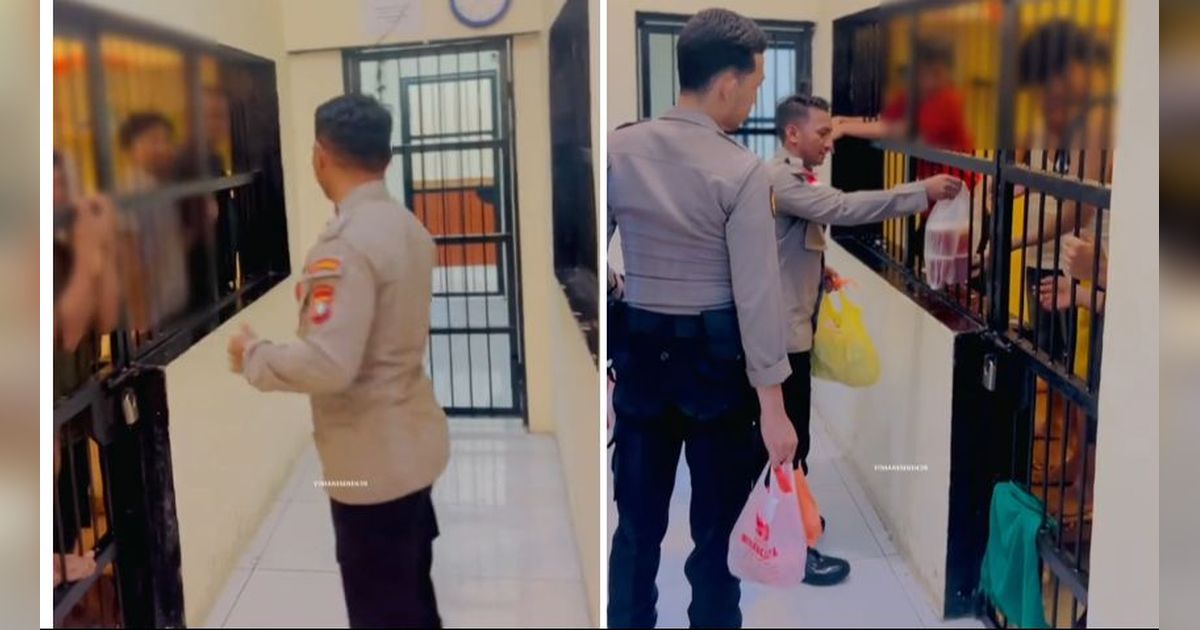 Viral Momen Polisi Traktir Tahanan Lapas Nasi Padang, Aksinya Tuai Pujian Warganet