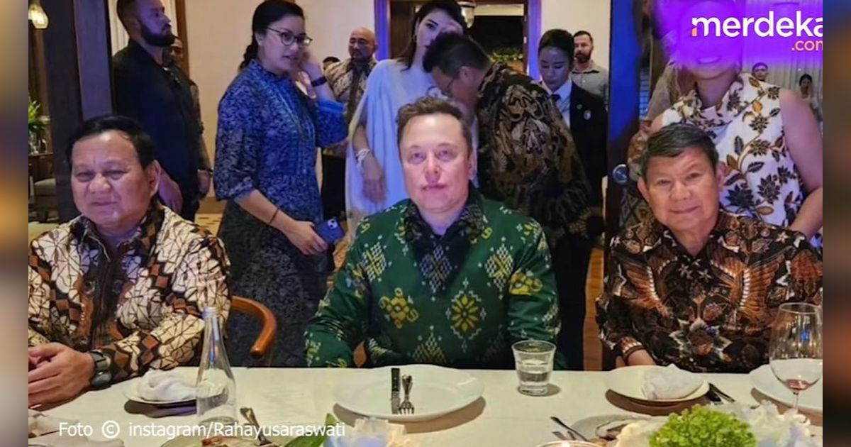 VIDEO: Keakraban Prabowo Ajak Elon Musk Makan Bareng ke Vila Mewah Milik Keluarga di Bali